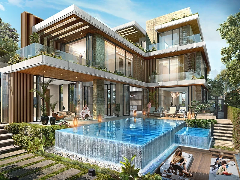 Villa for Sale in  - Cavalli Estates, DAMAC Hills, Dubai, Dubai - High End Villas | Cavalli Designed | Golf Course View at 29000000 AED