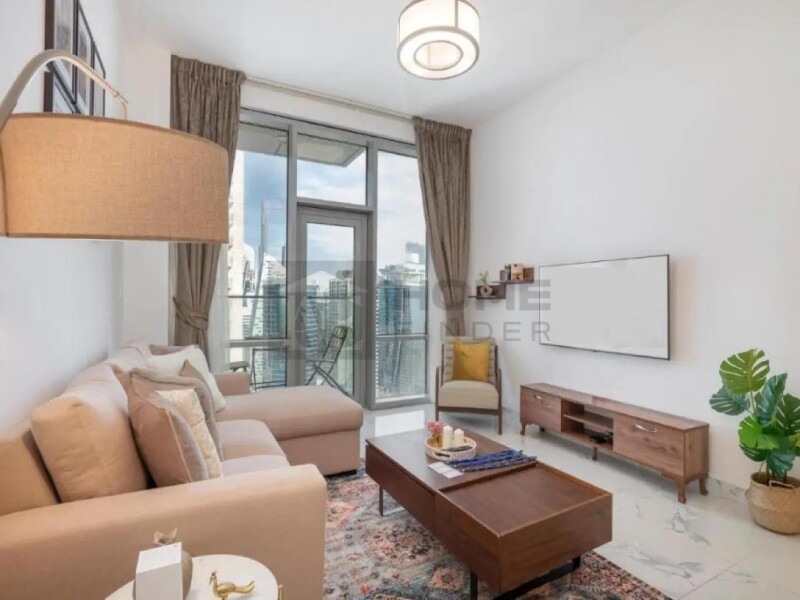 Apartment for Rent in Al Habtoor - Amna Tower, Dubai - Furnished 1BR Apartment | Canal and Downtown View at 96000 AED