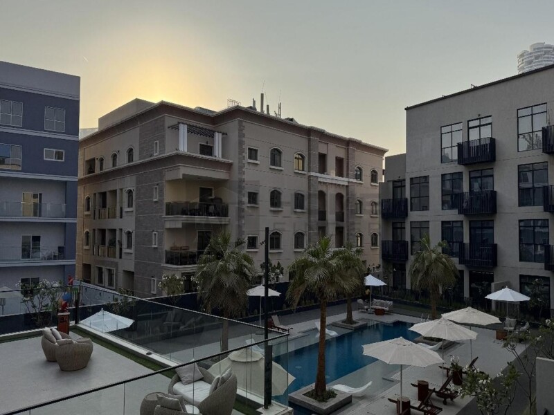 Apartment for Sale in Beverly Residence 1 - Jumeirah Village Circle, Dubai - FULLY FURNISHED | POOL VIEW | VOT at 1065000 AED
